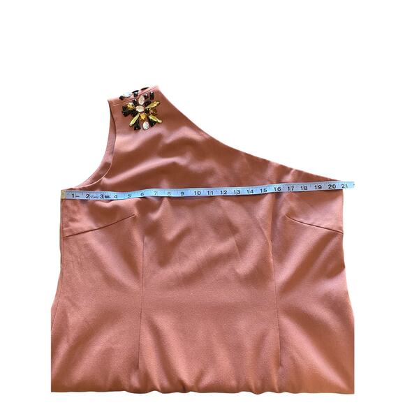 Tara Swennen Pink Embellished One Shoulder Party Cocktail Hour Dress Size XL‎ - Picture 5 of 6